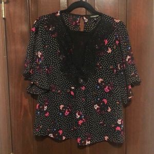 Pretty Floral and Lace top